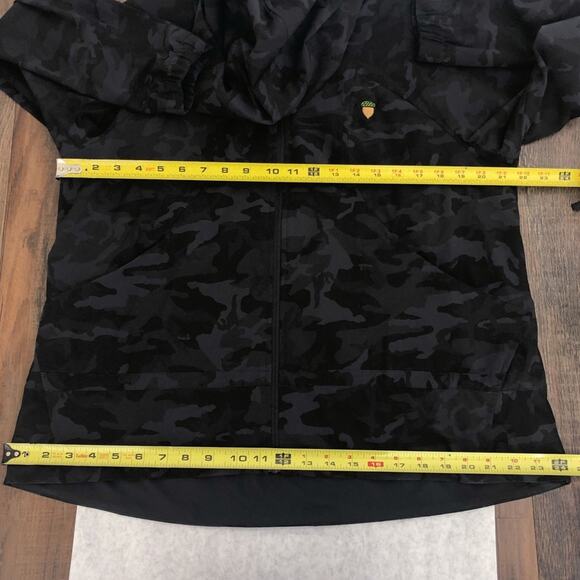 Lululemon Pack It Up Jacket Camo Zip Front Lightweight Size 10 Black Grey W4AVRS - Picture 13 of 16